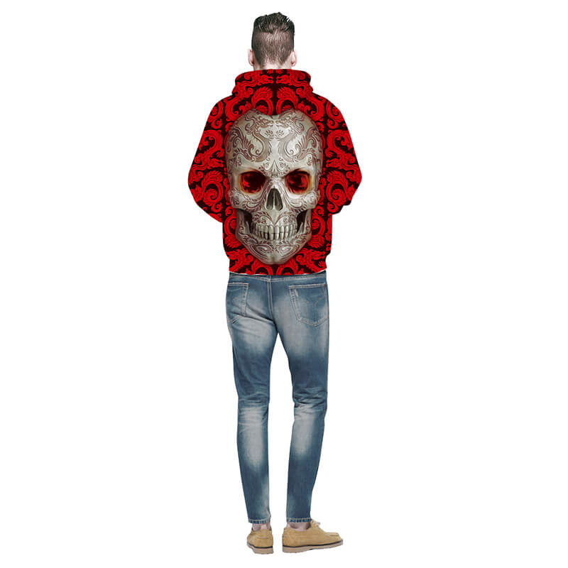 Rode Hoodie Met Schedel