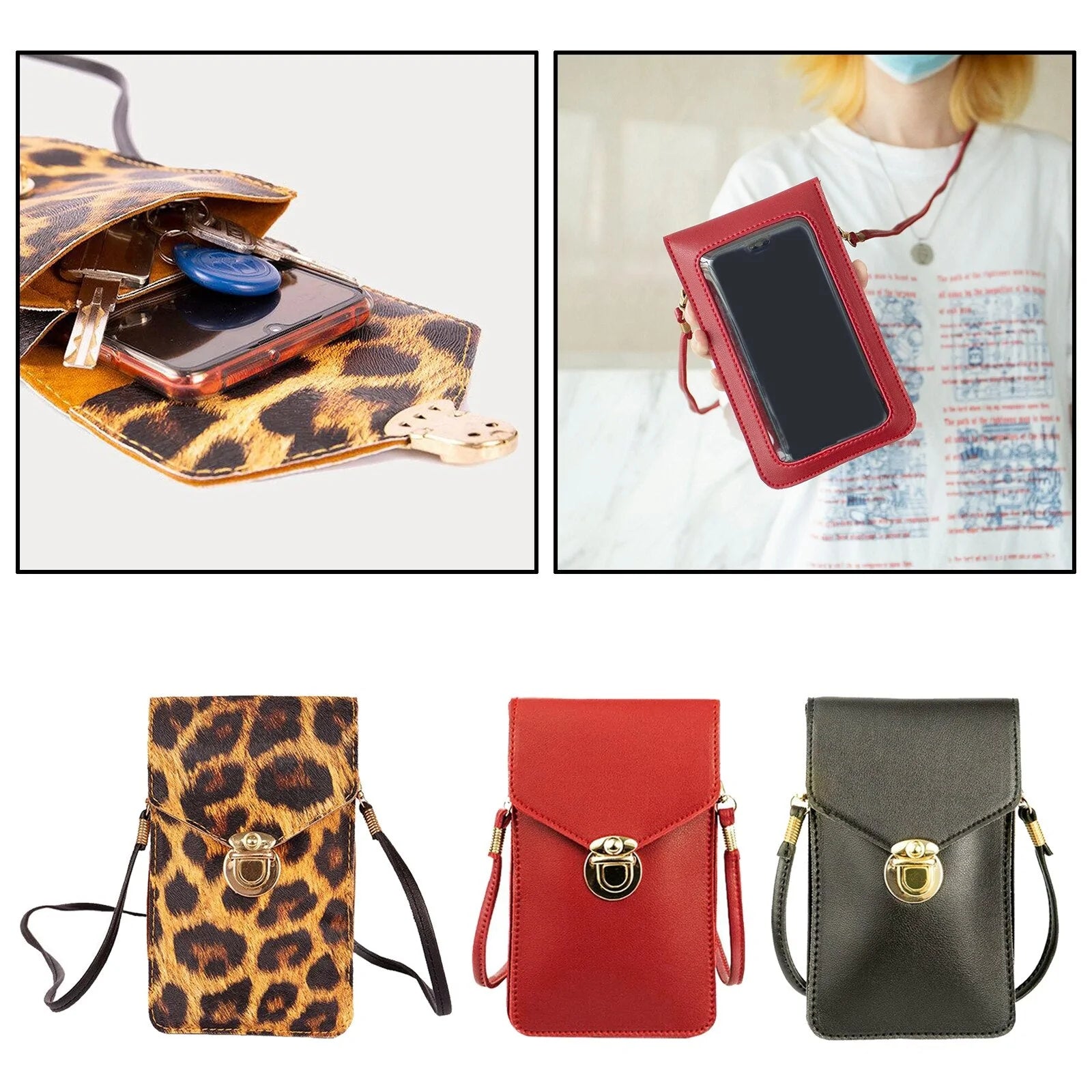 Crossbody Touchscreen Telefoon Portemonnee