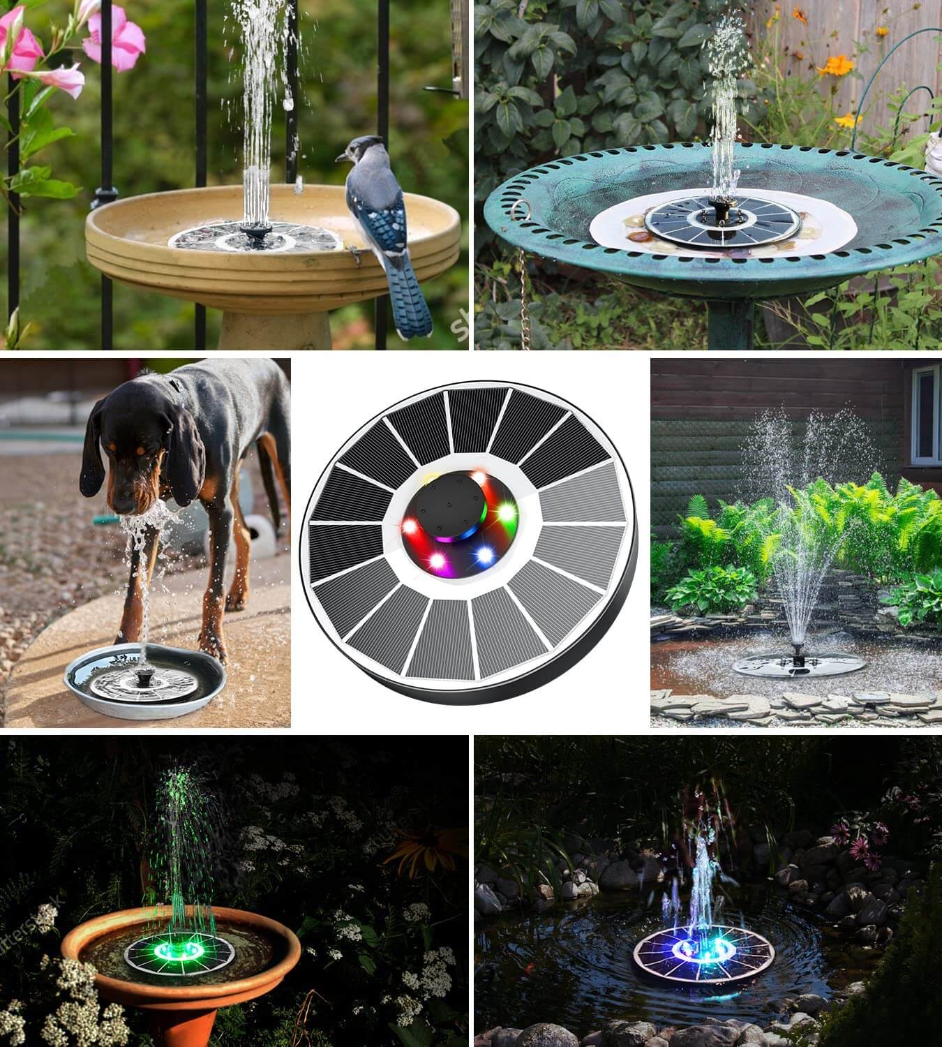 LED Zonne Water Fontein