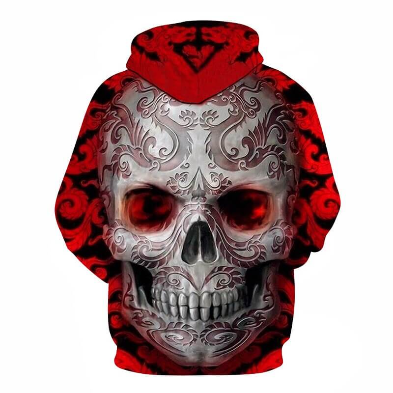 Rode Hoodie Met Schedel
