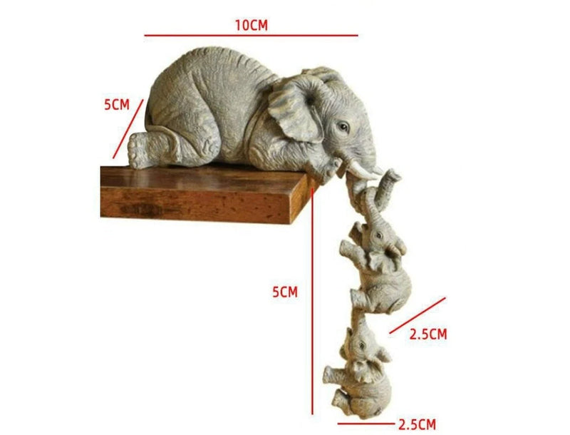 Moeder en baby olifanten beeldje