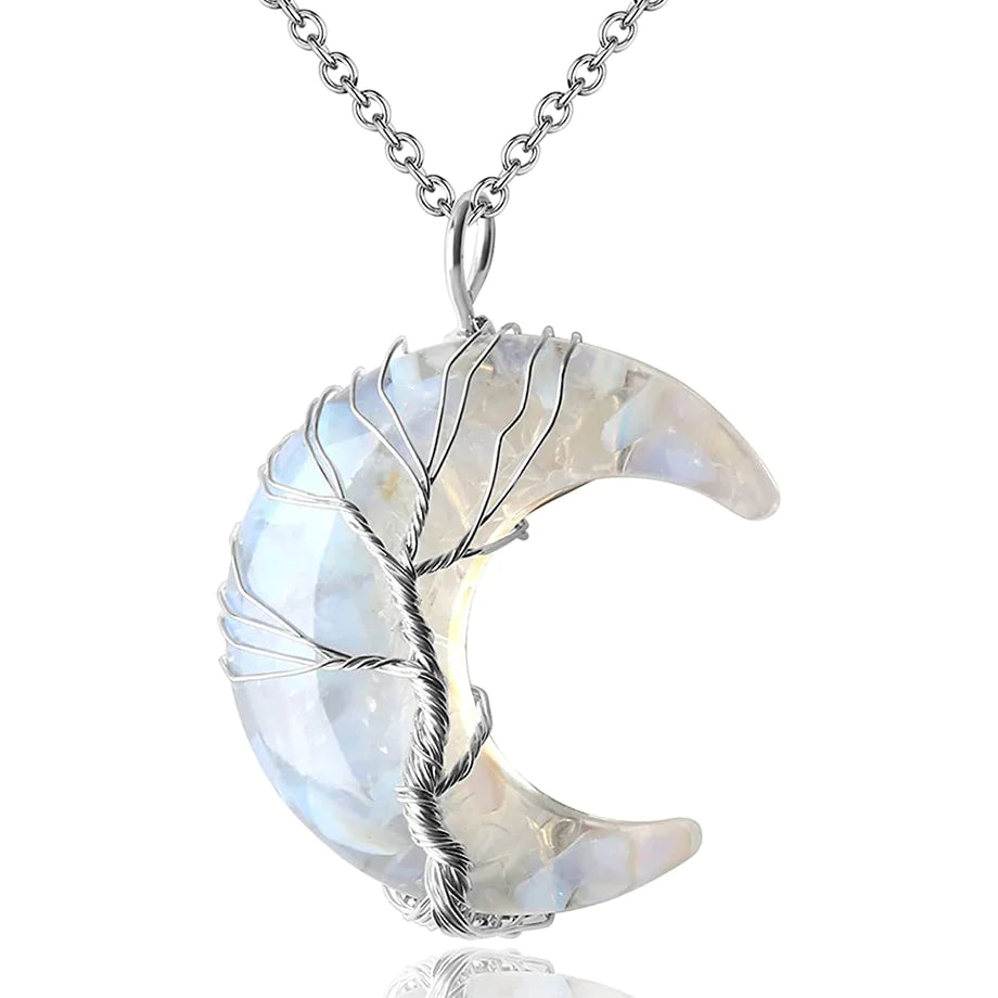 Tree of Life Halve Maan Ketting