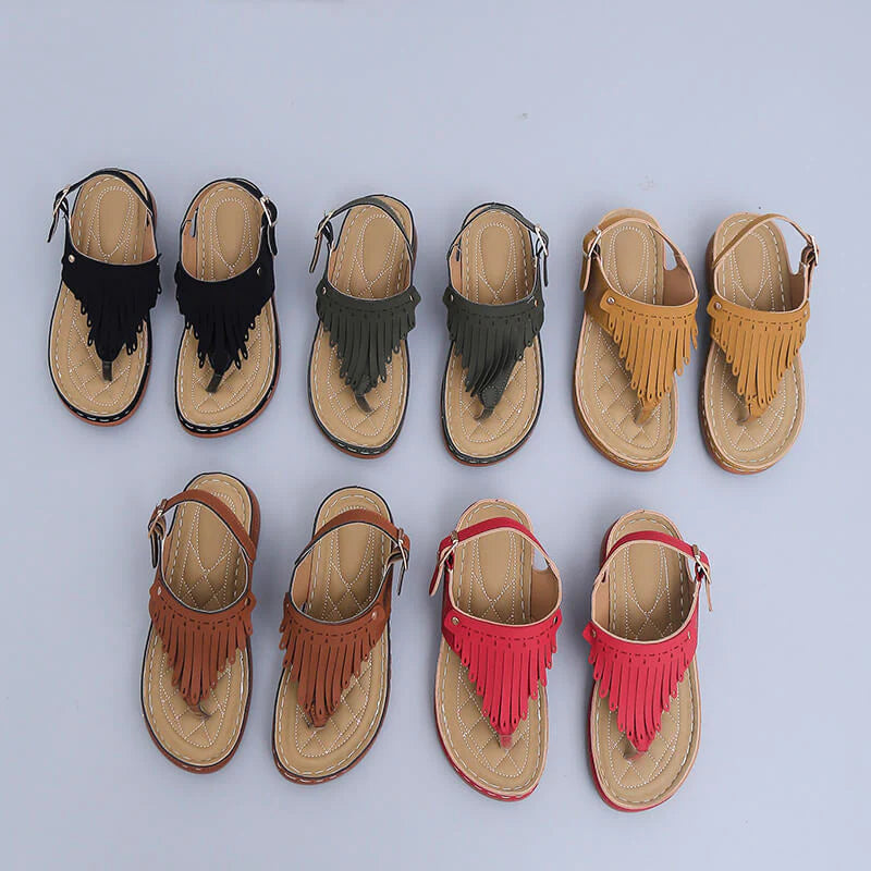 Strand Tassel Sandalen