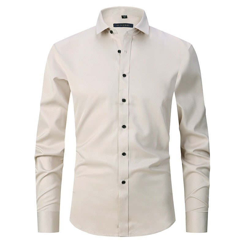 Heren Anti-Kreuk Slim Fit Dress Shirt