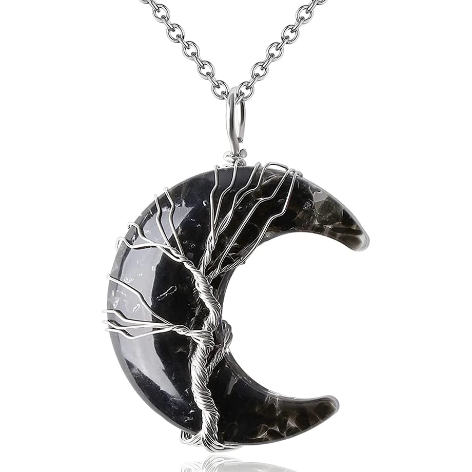 Tree of Life Halve Maan Ketting