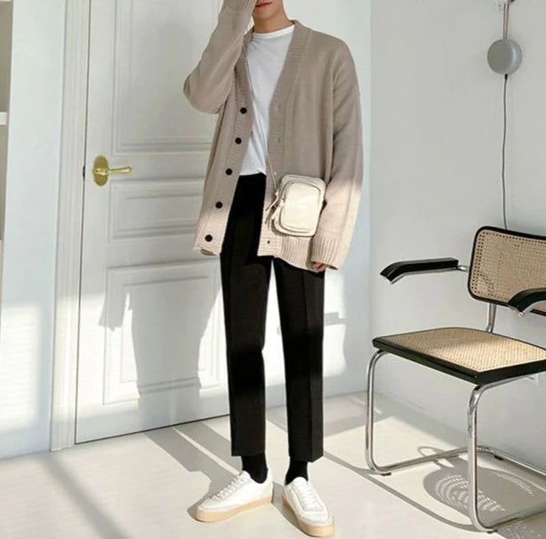 Heren Knit Button Cardigan