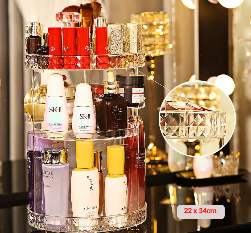 Roterende make-up organiser