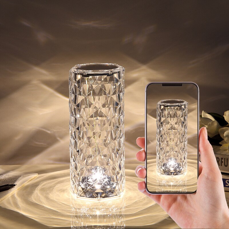 Rose Kristal Projector Touch Lamp