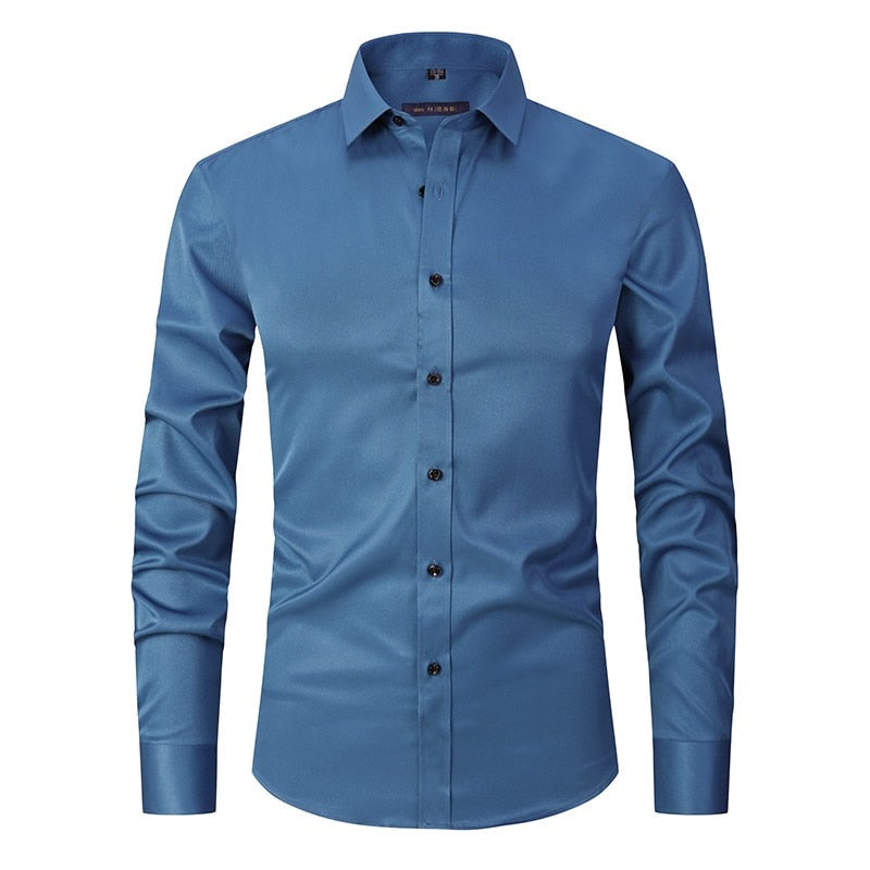 Heren Anti-Kreuk Slim Fit Dress Shirt