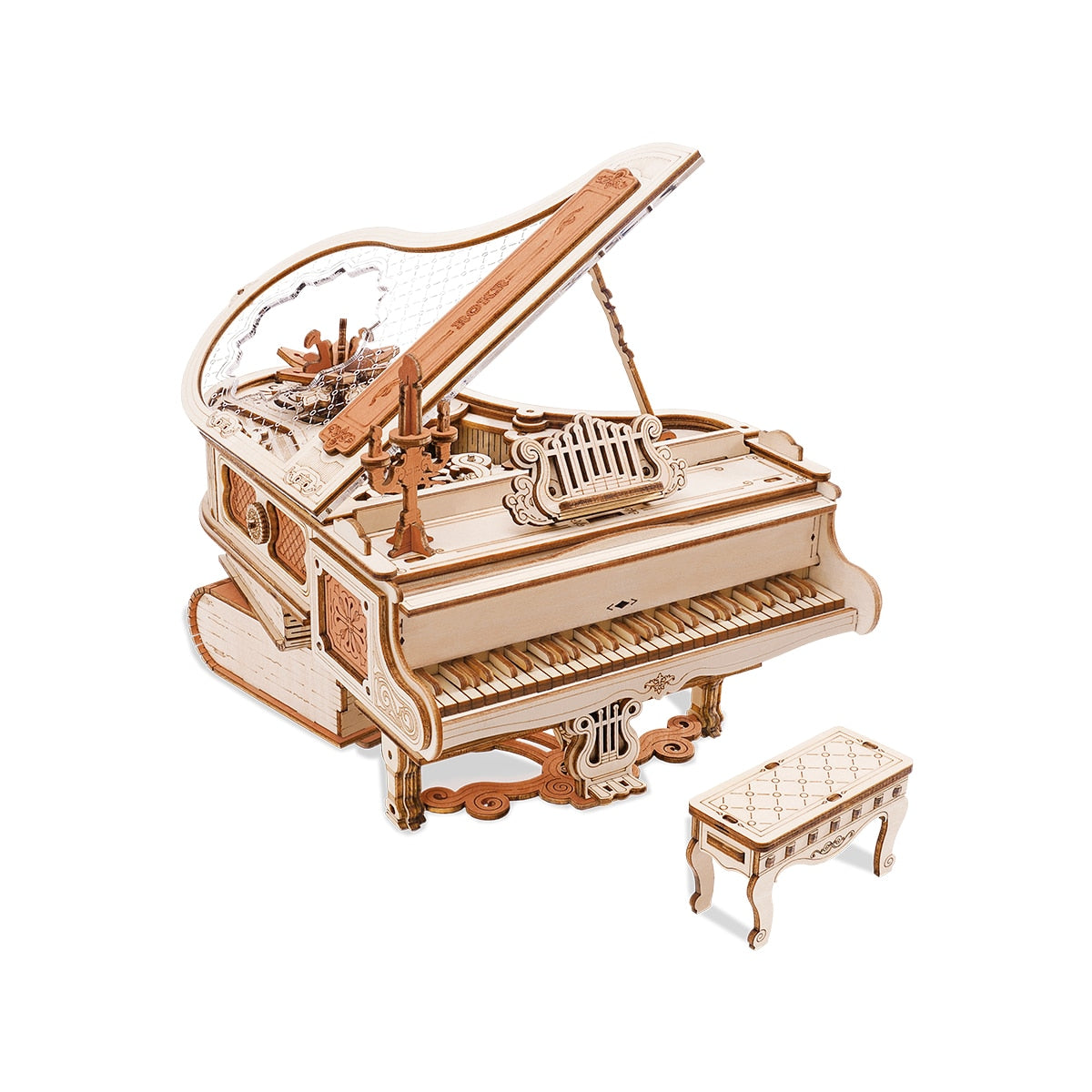 Piano Houten Puzzel Muziekdoos