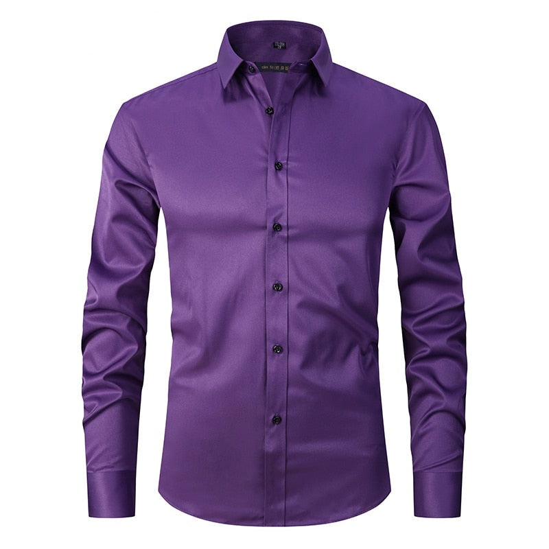 Heren Anti-Kreuk Slim Fit Dress Shirt