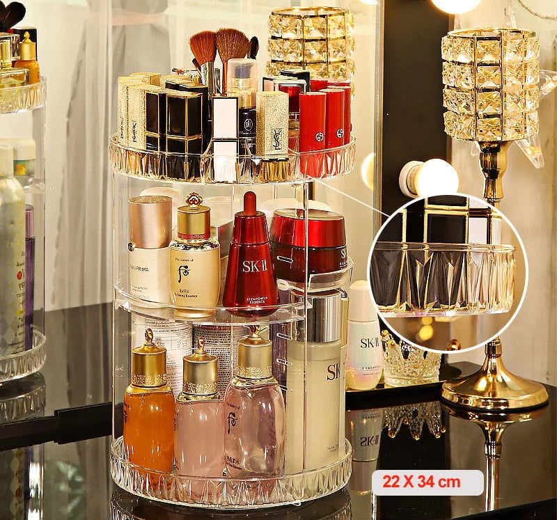 Roterende make-up organiser