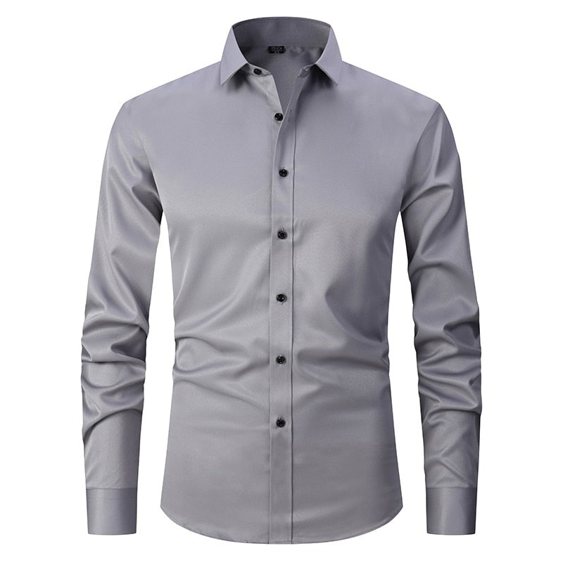 Heren Anti-Kreuk Slim Fit Dress Shirt