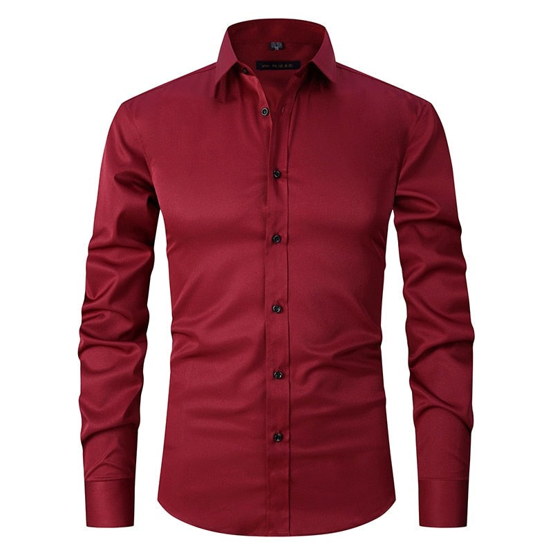 Heren Anti-Kreuk Slim Fit Dress Shirt