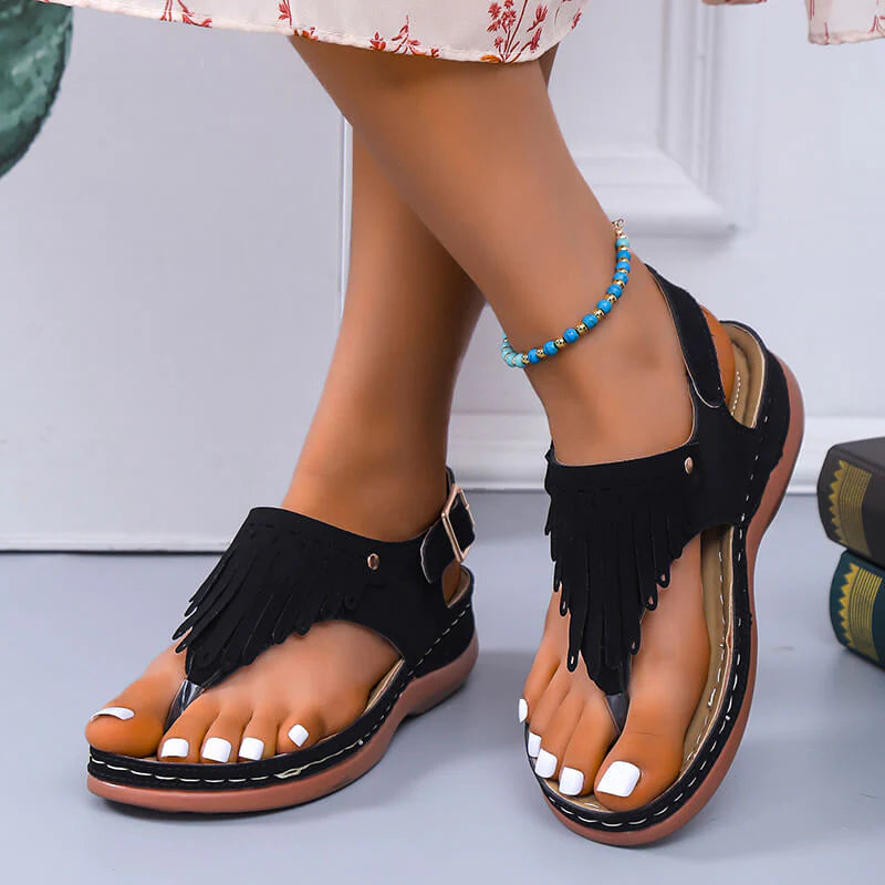 Strand Tassel Sandalen