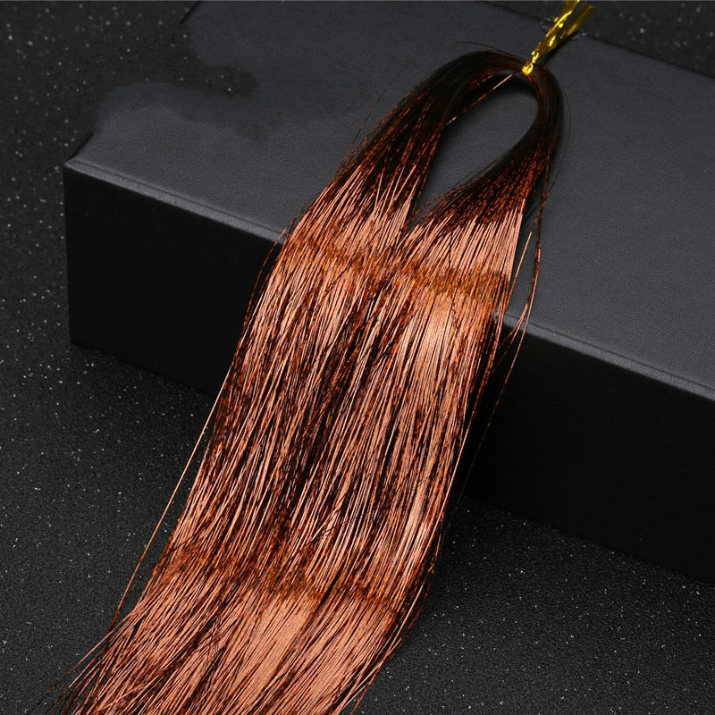 Sparkle Klatergoud Zijden Haarverlenging