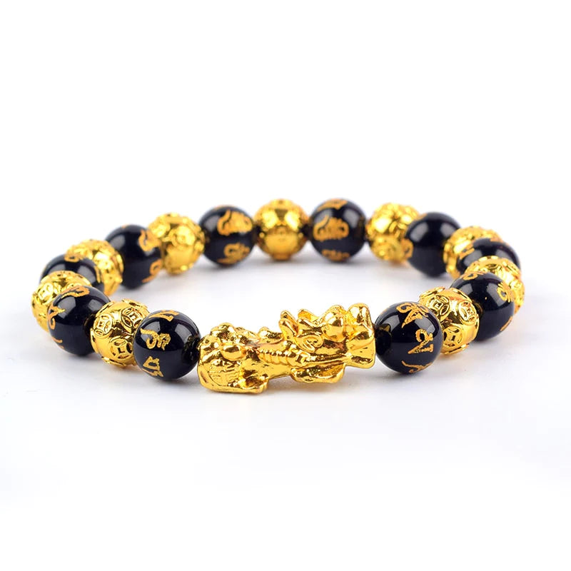Zwarte Obisidiaan Feng Shui Armband