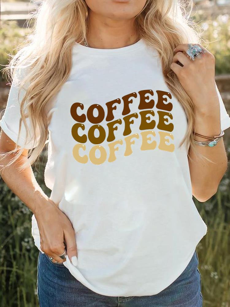 Vrouwen Korte Mouw Bedrukt T-shirt