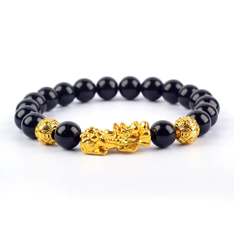 Zwarte Obisidiaan Feng Shui Armband
