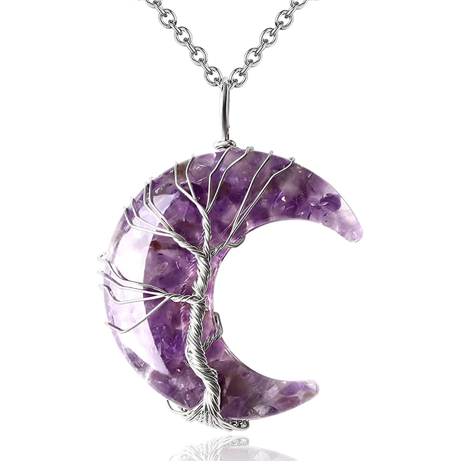 Tree of Life Halve Maan Ketting