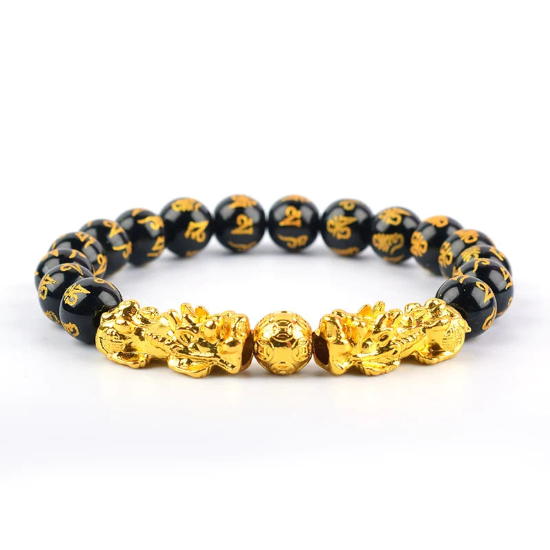 Zwarte Obisidiaan Feng Shui Armband