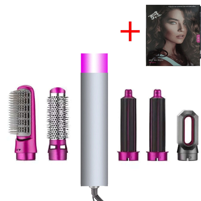 5-in-1 haardroger hete kam set