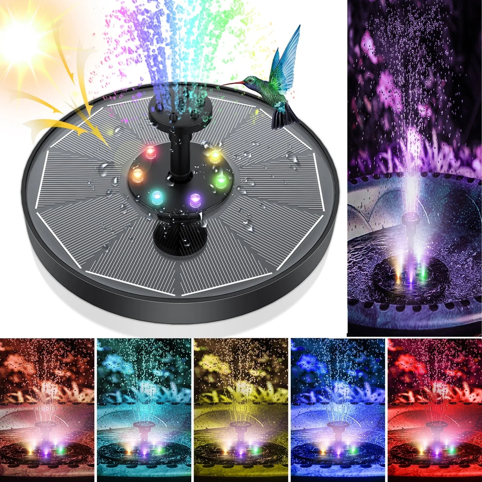 LED Zonne Water Fontein
