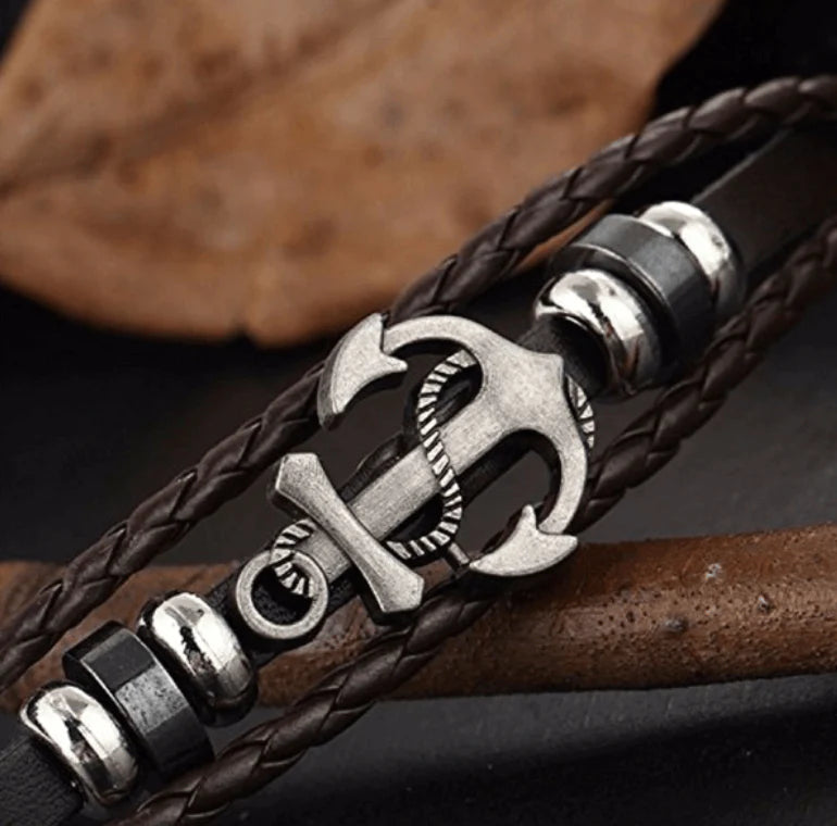 Anker Leren Armband