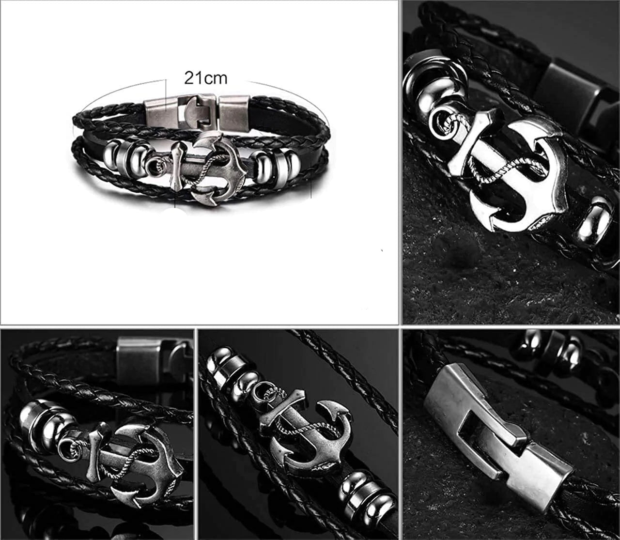 Anker Leren Armband