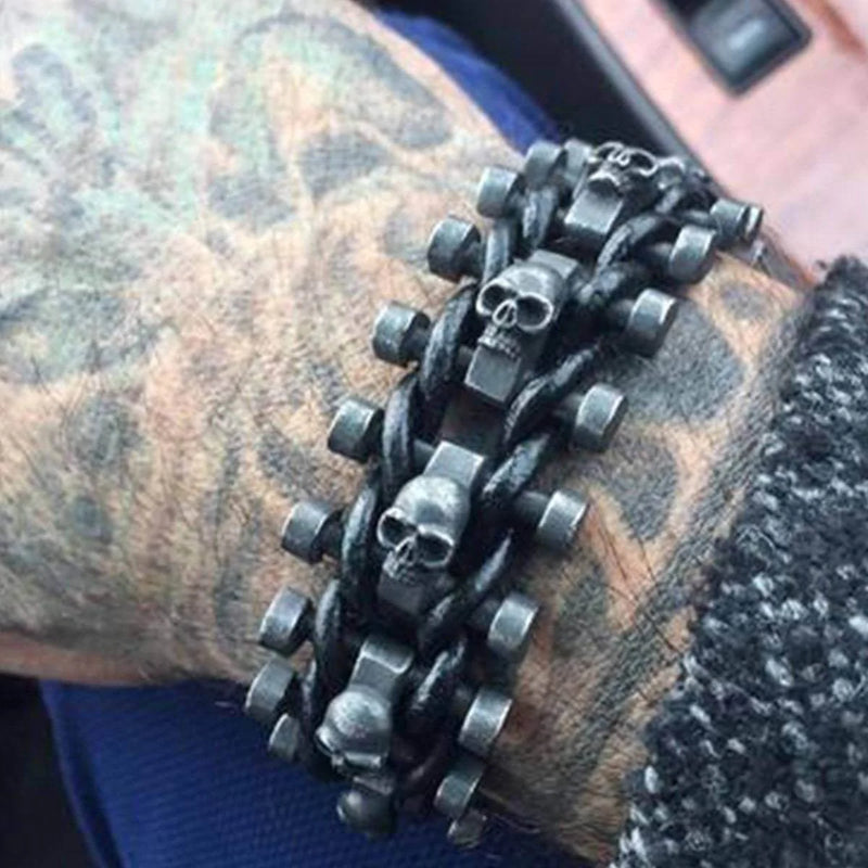 Skelet Biker's Armband