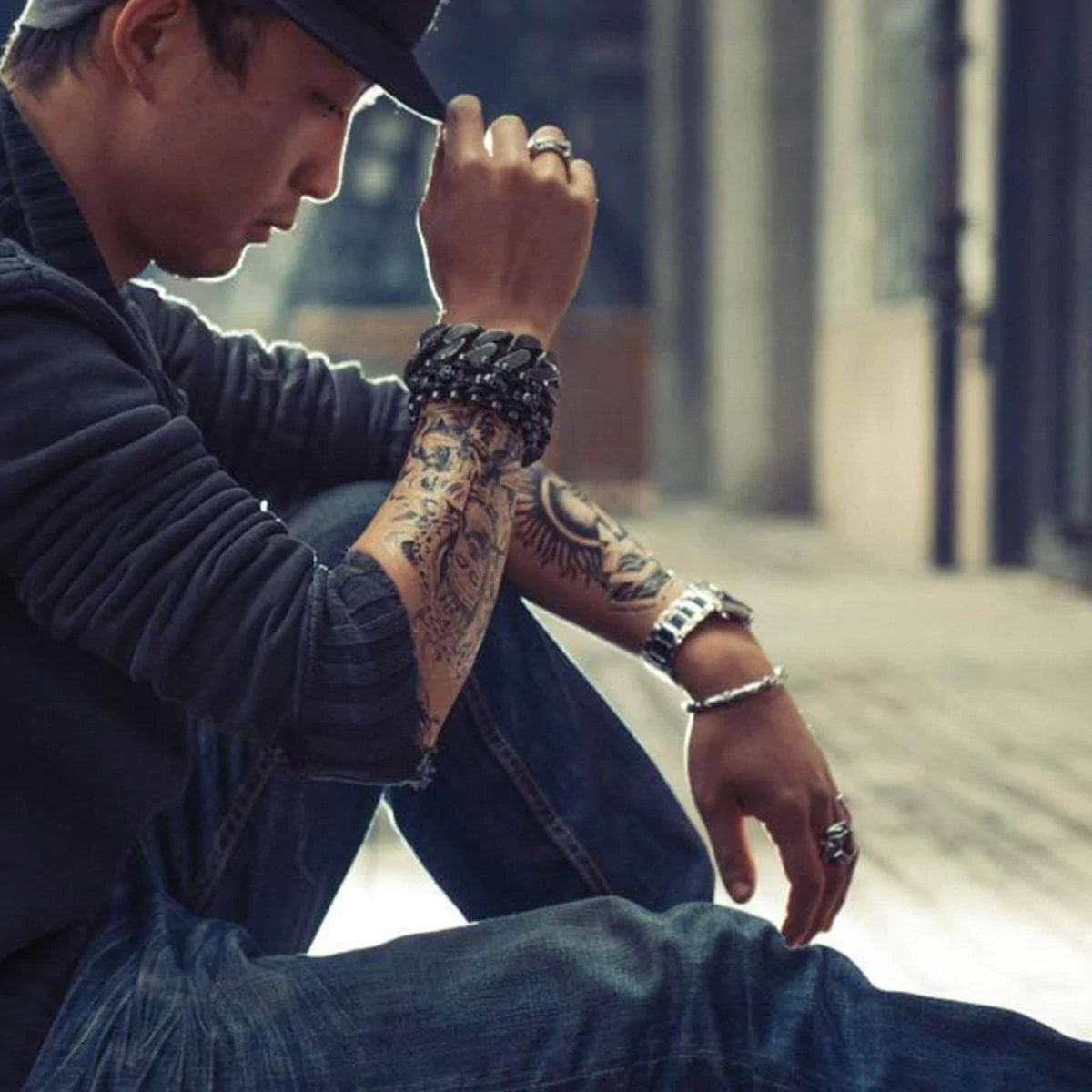 Skelet Biker's Armband