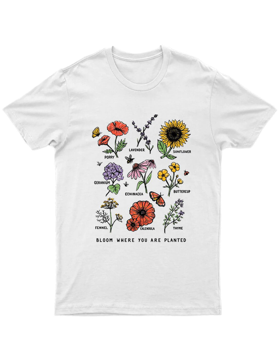 Bloei waar je Geplant Bent Tee