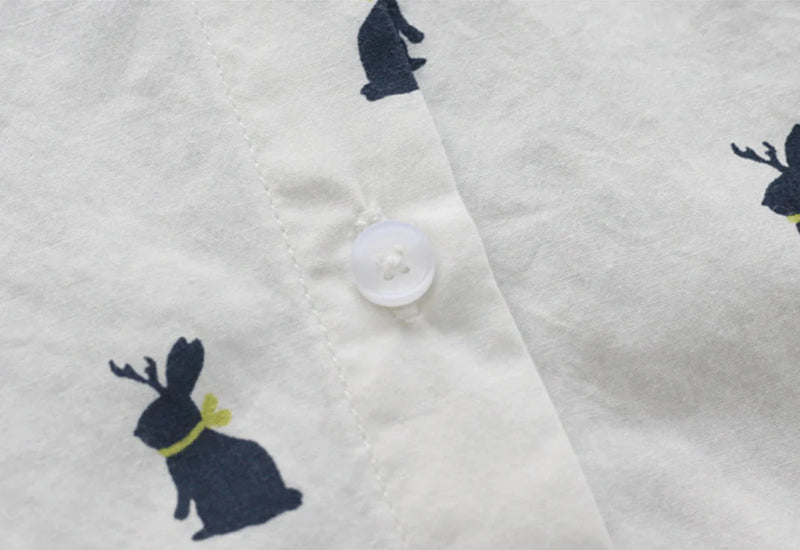 Bunny - De konijn-print overhemdjurk