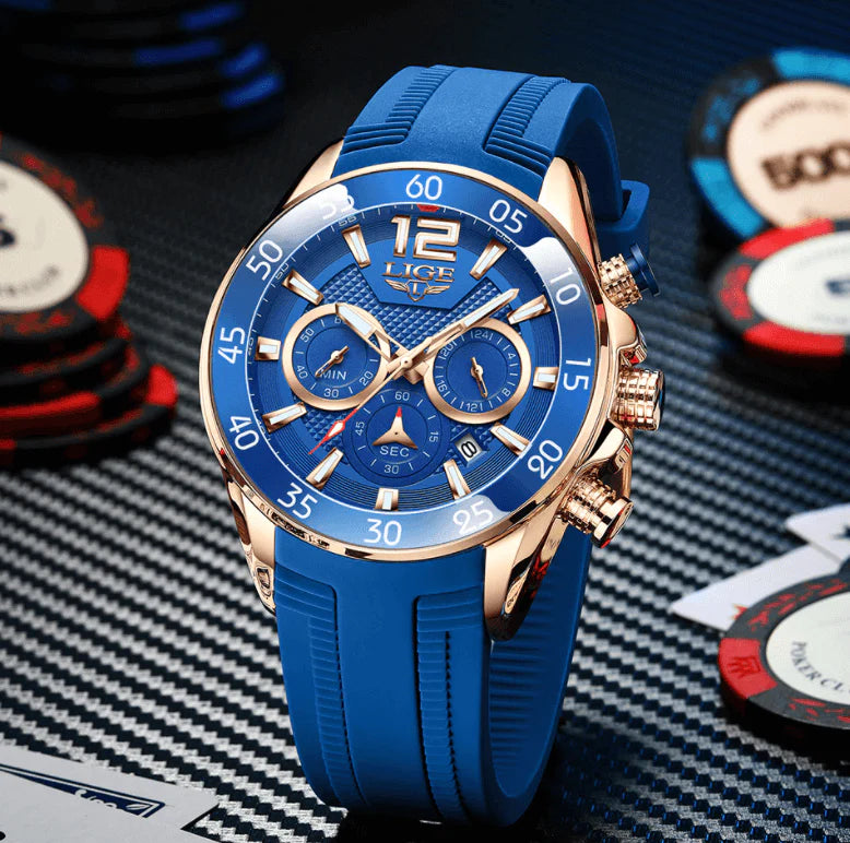 LIGE Luxe Chronograaf Sporthorloge