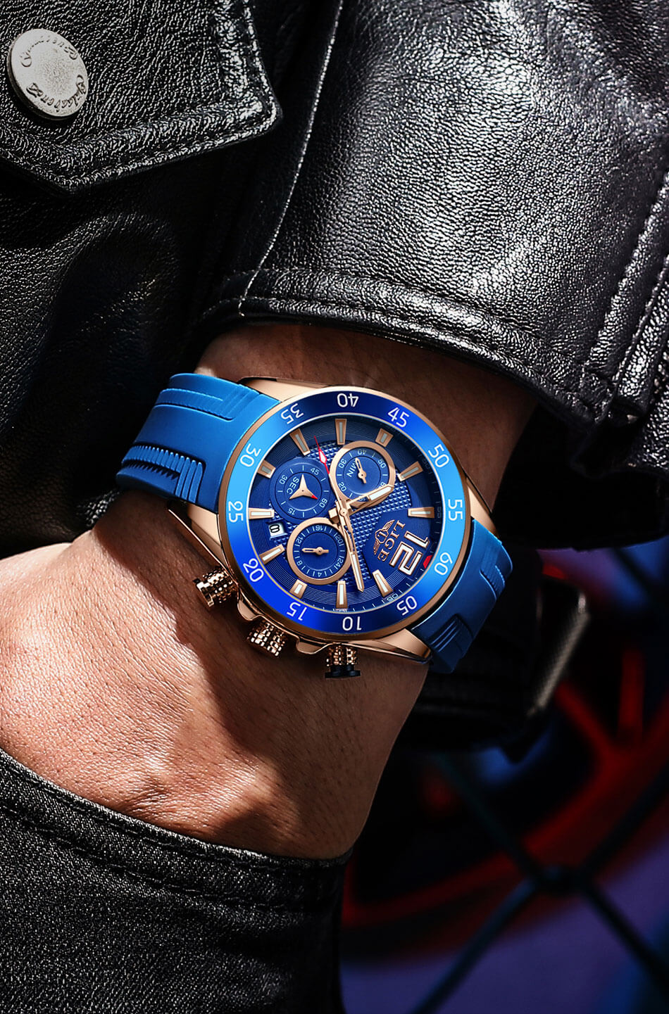 LIGE Luxe Chronograaf Sporthorloge