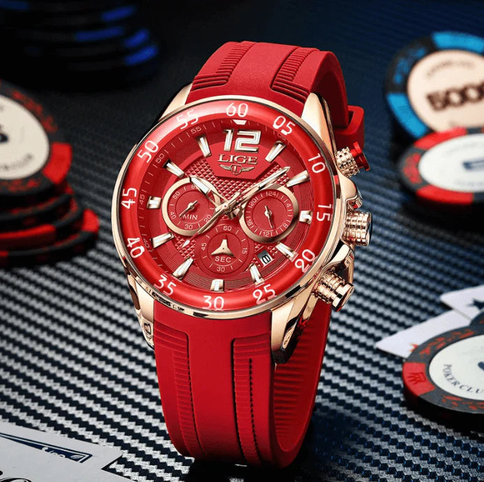 LIGE Luxe Chronograaf Sporthorloge