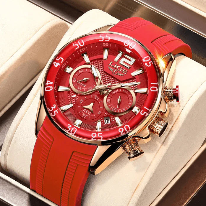 LIGE Luxe Chronograaf Sporthorloge