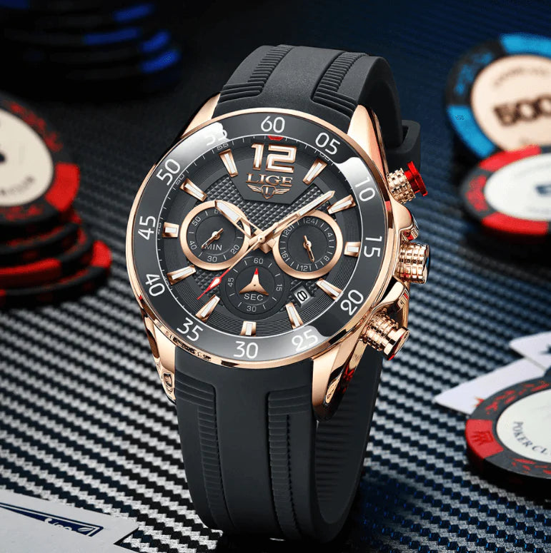 LIGE Luxe Chronograaf Sporthorloge