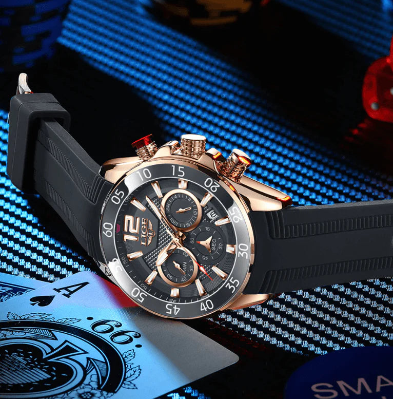 LIGE Luxe Chronograaf Sporthorloge