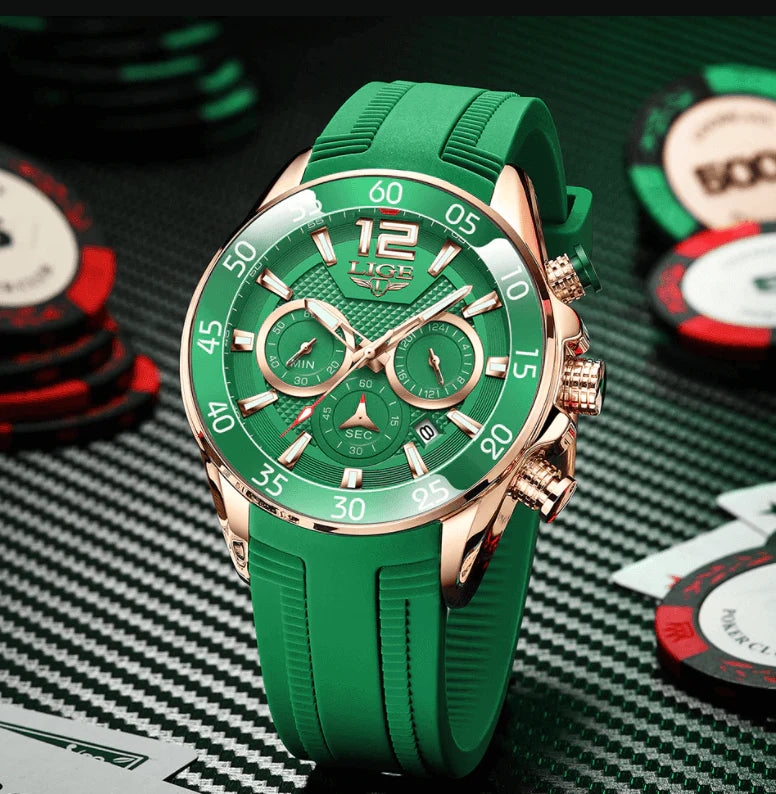 LIGE Luxe Chronograaf Sporthorloge