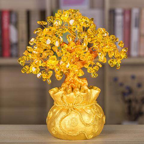 Citrien Geldboom Edelsteen Ornament