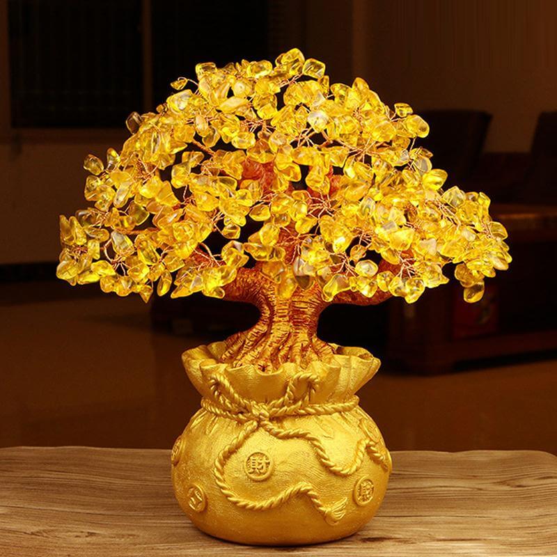 Citrien Geldboom Edelsteen Ornament