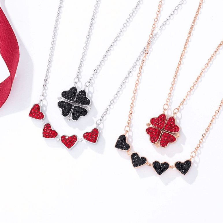 Vouwbare Pendant | Vierbladige Klaver Ketting
