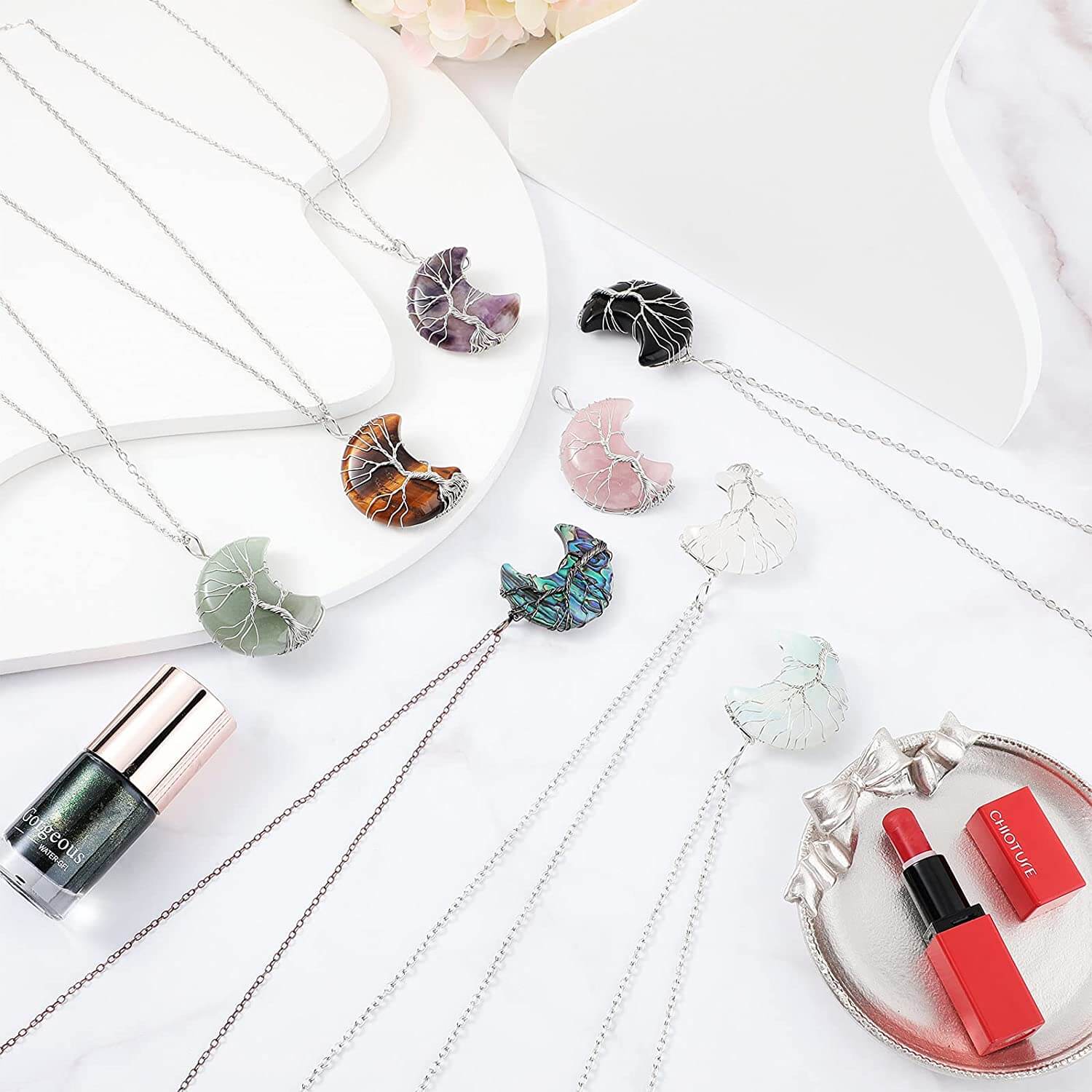 Tree of Life Halve Maan Ketting