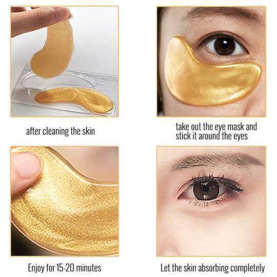 Goud Kristal Collageen Oogmasker