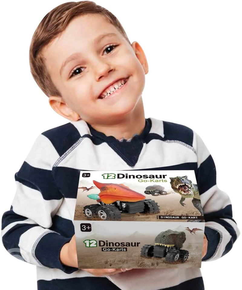 Pull Back Dinosaurus Mini Auto (6st)