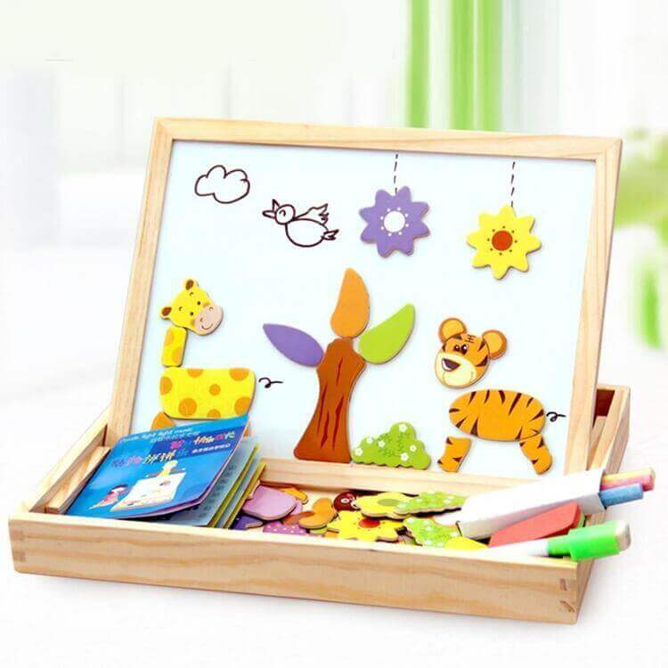 Magnetisch teken- en puzzelbord