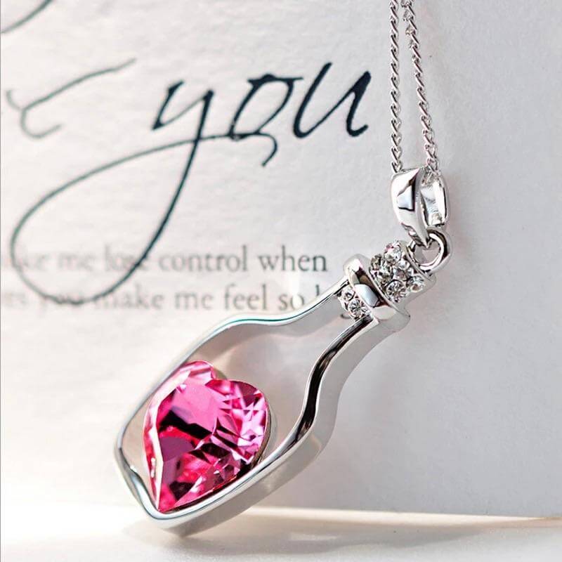 Drift Bottle Kristal Hart Ketting