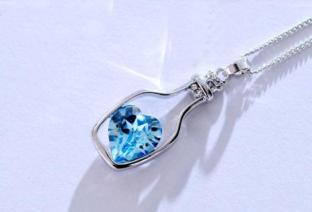 Drift Bottle Kristal Hart Ketting