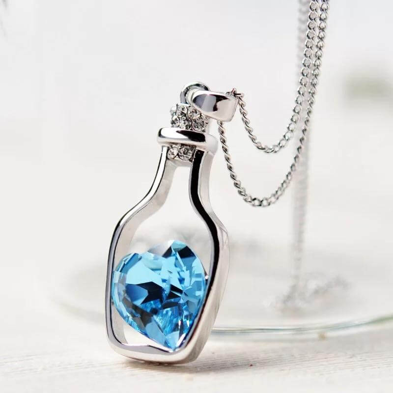 Drift Bottle Kristal Hart Ketting